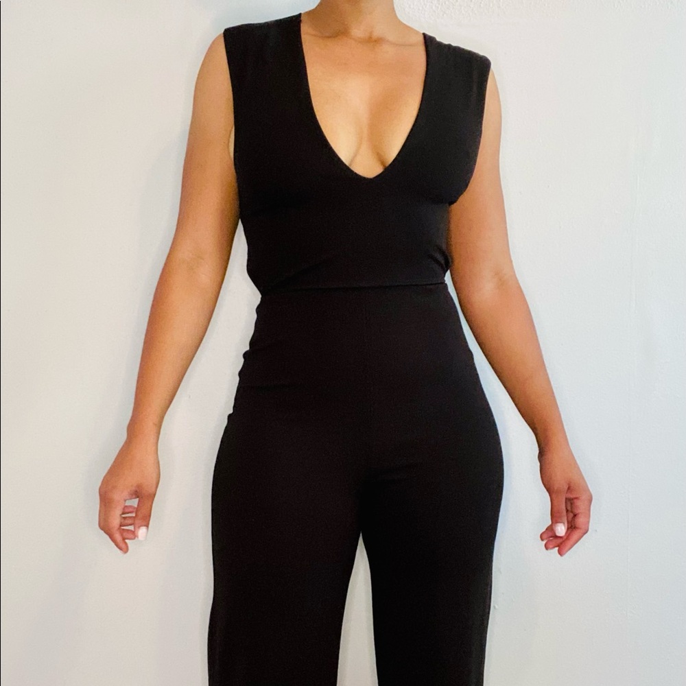 Black Backless Jumpsuit
